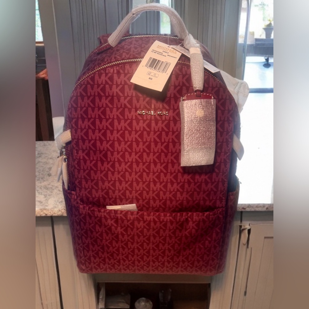 Michael Kors “Sable” Signature Backpack - Picture 2 of 11